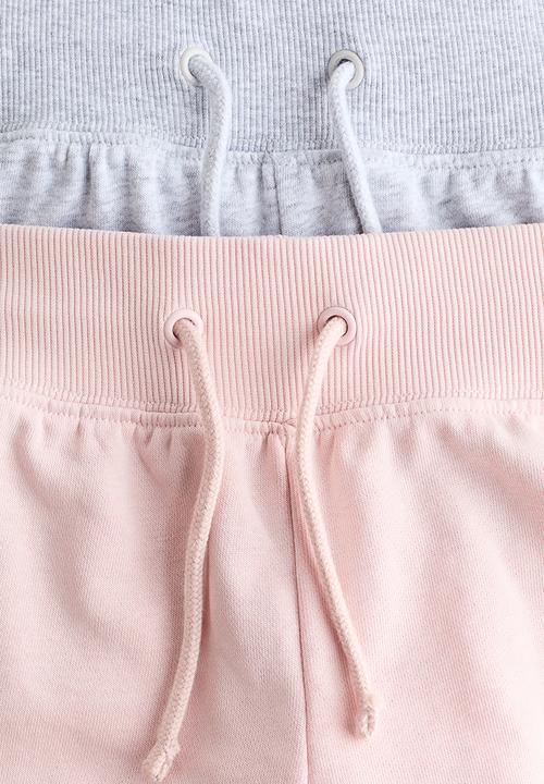 H&M - 2-pack sweatshorts - light pink/light grey marl