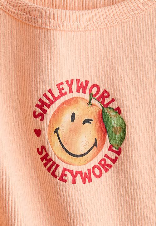 H&M - Print-motif vest top - orange/smileyworld®