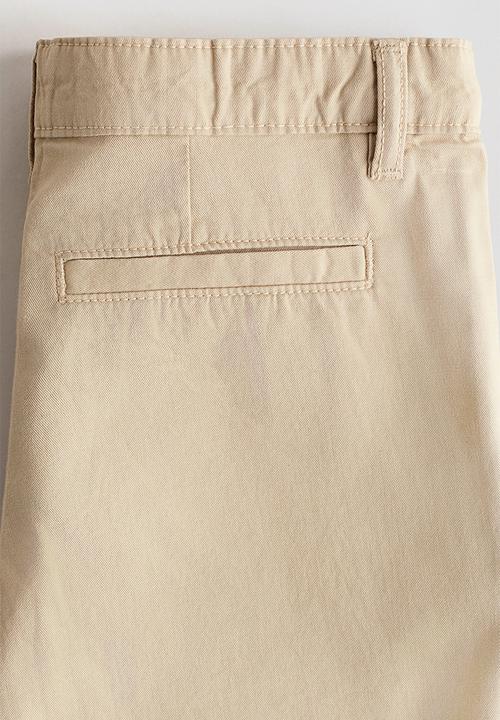 H&M - 2-pack cotton chino shorts - navy blue/beige