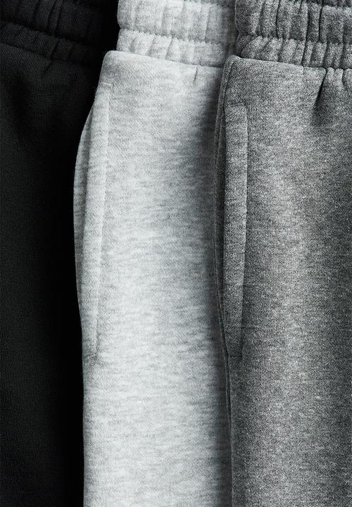 H&M - 3-Pack shorts - grey/black