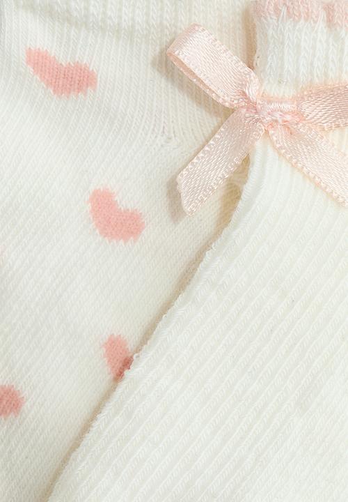 H&M - 4-Pack shaftless socks - pink/beige