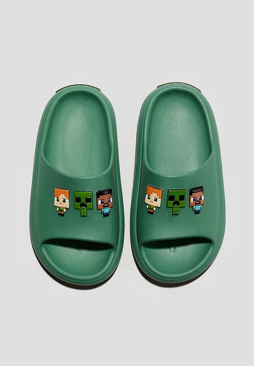 H&M - Chunky pool shoes - dark green/minecraft