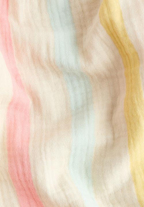 H&M - Flounced strappy dress - cream/striped