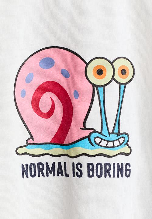 H&M - Printed t-shirt - white/spongebob