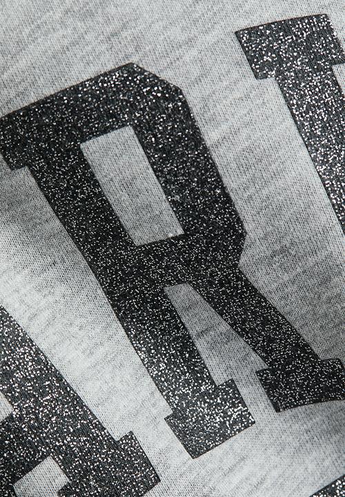 H&M - Printed t-shirt - light grey marl/paris