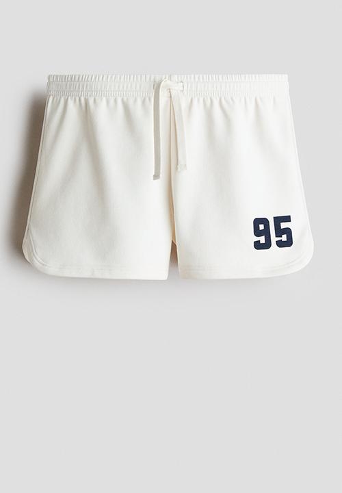 H&M - Motif-detail sweatshorts - ivory/95