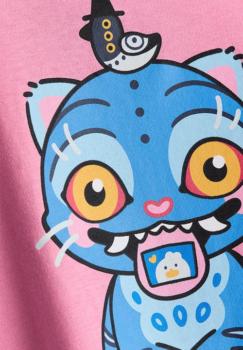 H&M - Printed cotton t-shirt - pink/kpop demon hunters