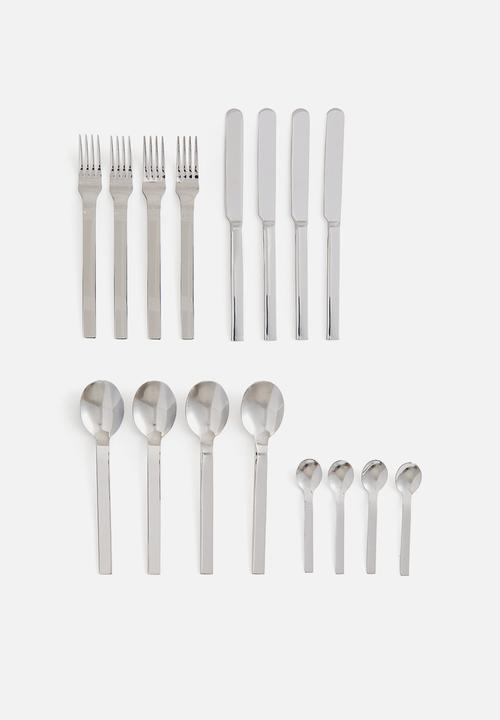 H&M - 16-piece cutlery set - silver-coloured