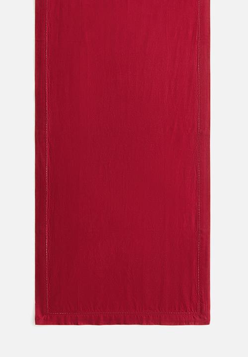 H&M - Cotton table runner - dark red