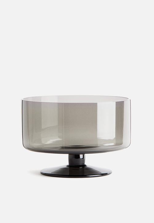 H&M - Mouth-blown glass serving bowl - grey