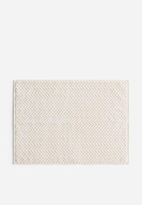 H&M - Textured bath mat - cream