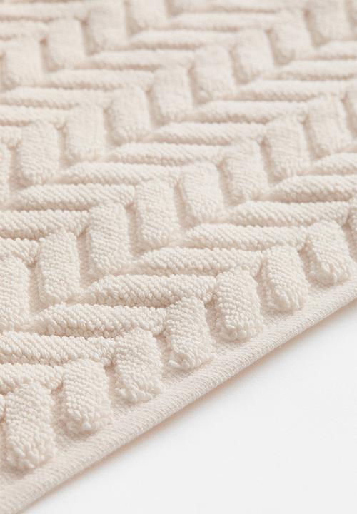 H&M - Textured bath mat - cream
