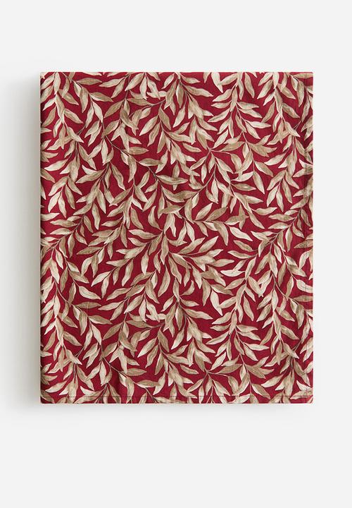H&M - Patterned cotton tablecloth - dark red/patterned