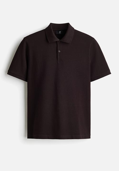 H&M - Regular fit pique polo shirt - dark brown