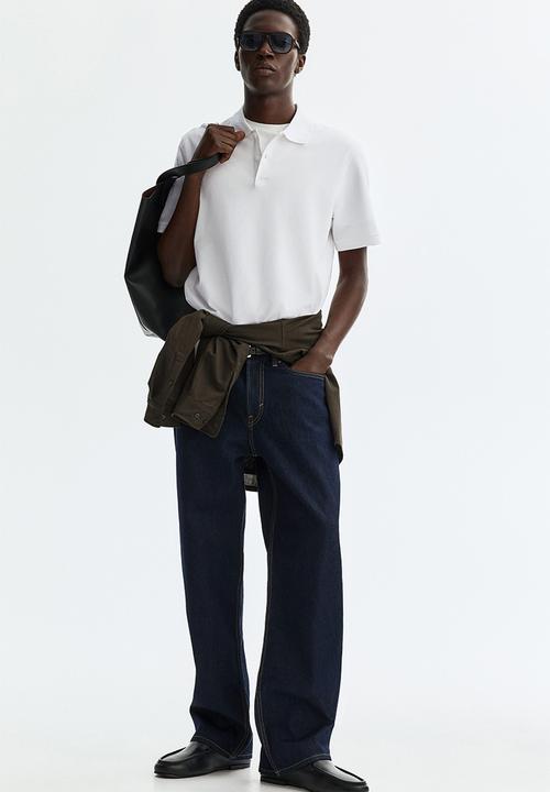 H&M - Regular fit pique polo shirt - white