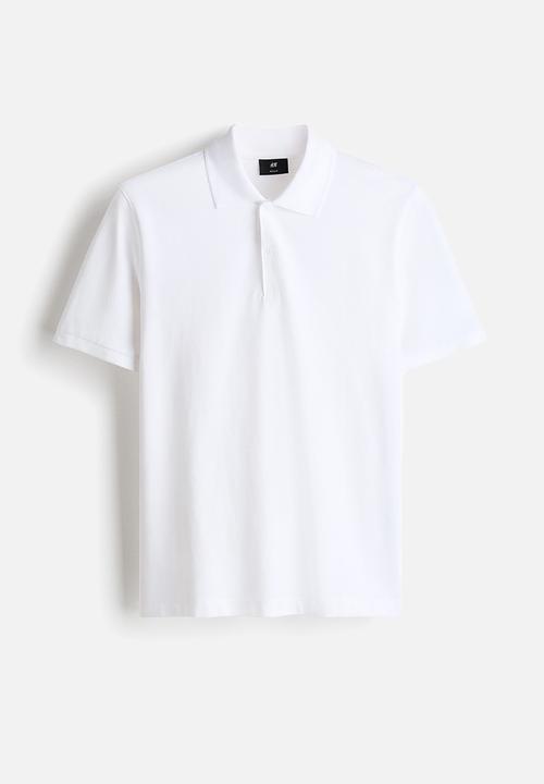 H&M - Regular fit pique polo shirt - white