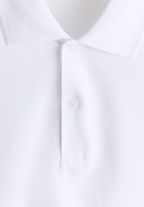 H&M - Regular fit pique polo shirt - white