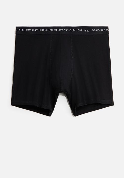H&M - 3-Pack coolmax mid trunks - black