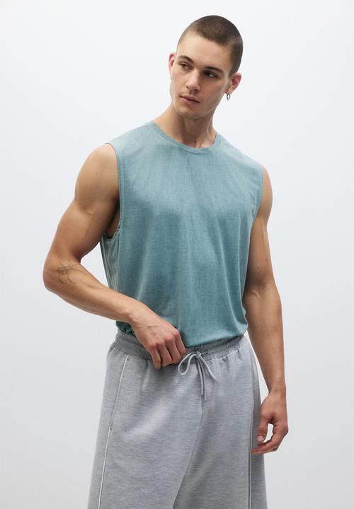 H&M - Regular fit sports vest top with drymove™ - dusty teal