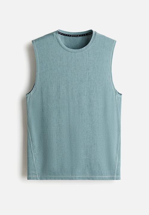 H&M - Regular fit sports vest top with drymove™ - dusty teal