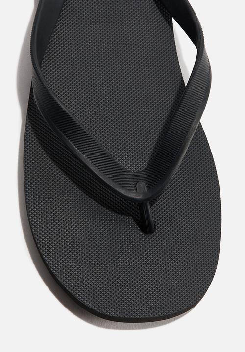 H&M - Rubber flip flops - black