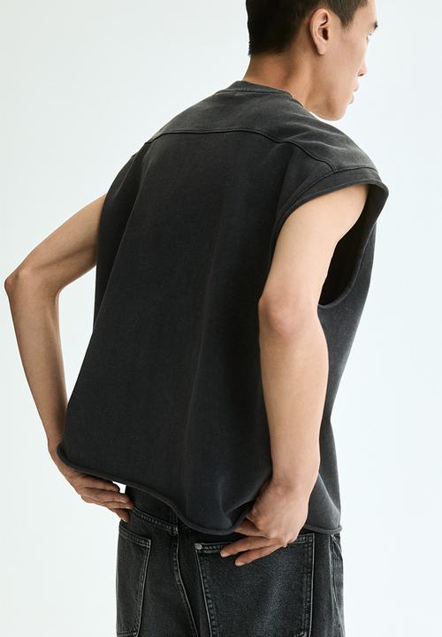 H&M - Oversized fit boxy vest top - dark grey