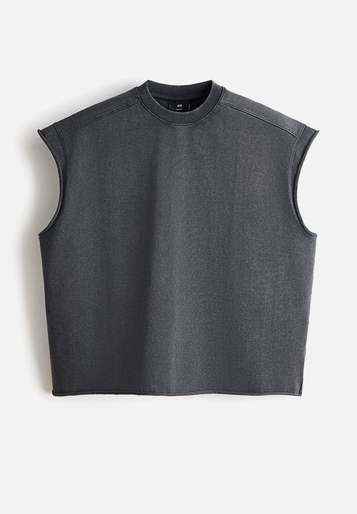 H&M - Oversized fit boxy vest top - dark grey