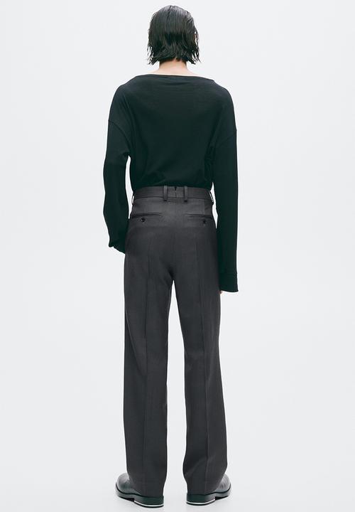 H&M - Regular fit tailored trousers - dark grey