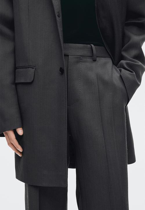 H&M - Regular fit tailored trousers - dark grey
