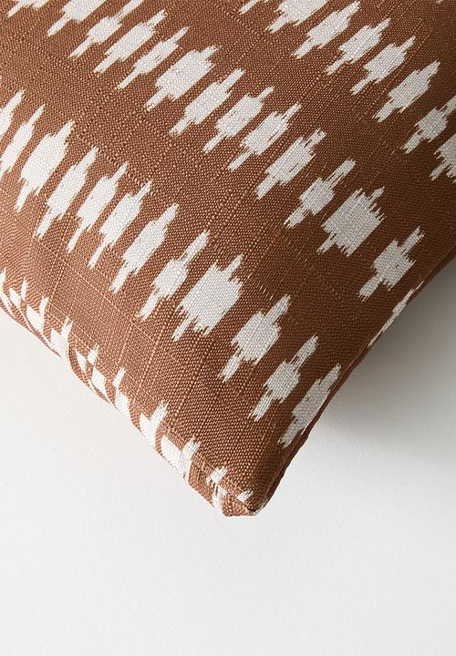 Sixth Floor - Tribe Print Cushion Cover - Rust & Natural