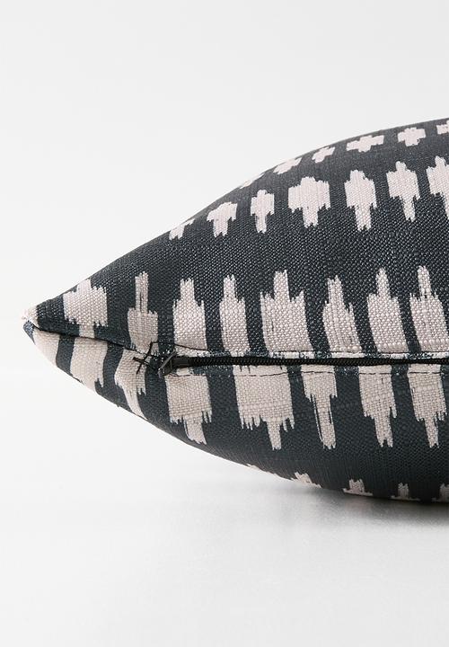 Sixth Floor - Tribe Print Cushion Cover - Black & Natural
