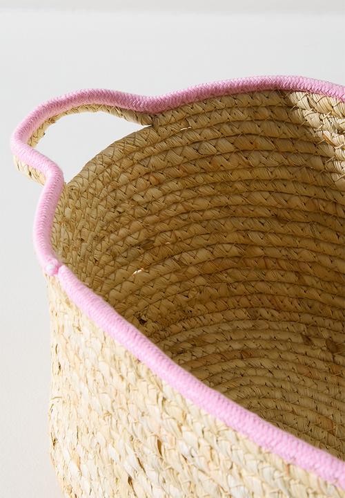 Pop Candy - Woven storage basket - neutral/pink