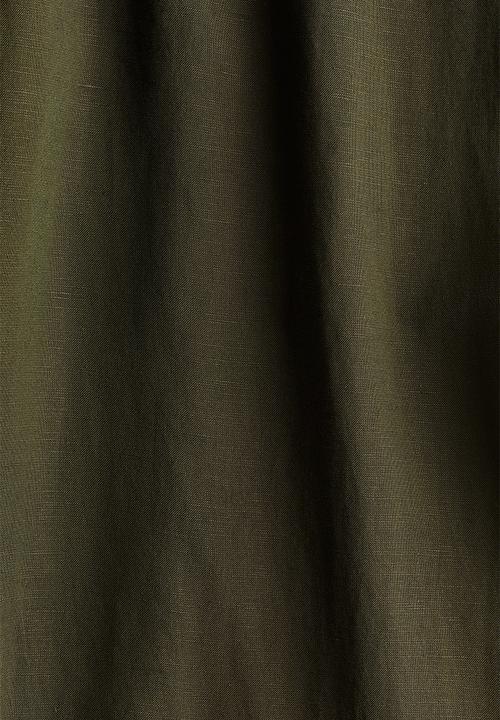 H&M - Linen-blend trousers - dark khaki green