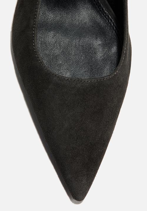 H&M - Pointed suede slingbacks - dark khaki green
