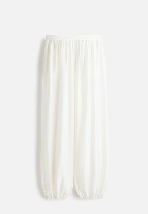 H&M - Balloon trousers - ivory