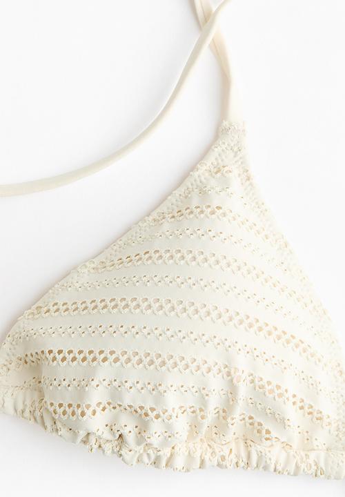 H&M - Padded triangle bikini top - cream