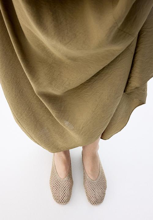 H&M - Braided ballet flats - gold-coloured