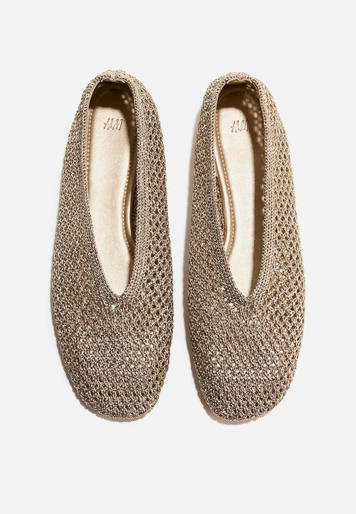 H&M - Braided ballet flats - gold-coloured