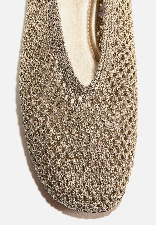 H&M - Braided ballet flats - gold-coloured