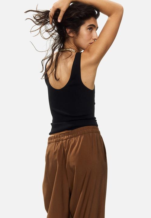 H&M - Barrel drawstring trousers - brown