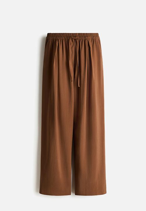 H&M - Barrel drawstring trousers - brown