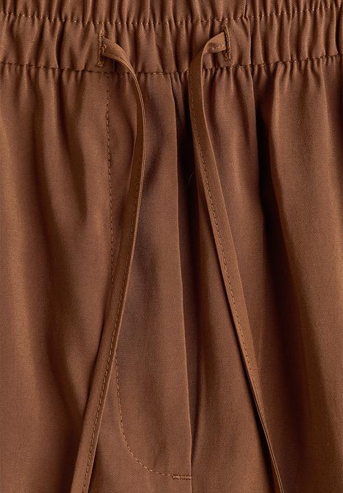 H&M - Barrel drawstring trousers - brown