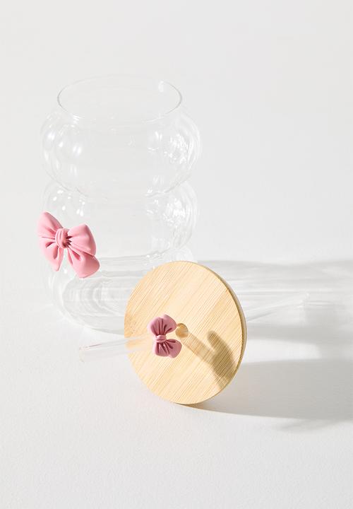 Pop Candy - Tumbler with decorative bow - clear/pink