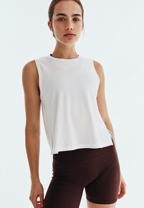 H&M - Boxy-style sports vest top with drymove? - white