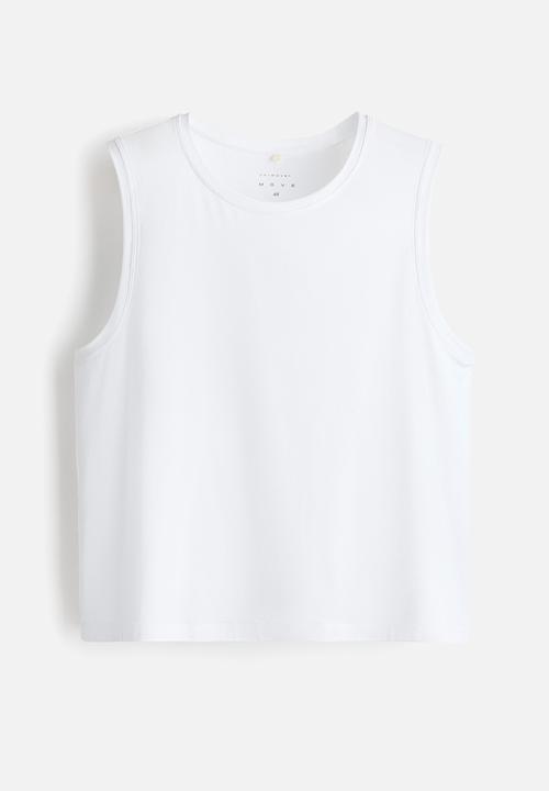 H&M - Boxy-style sports vest top with drymove? - white