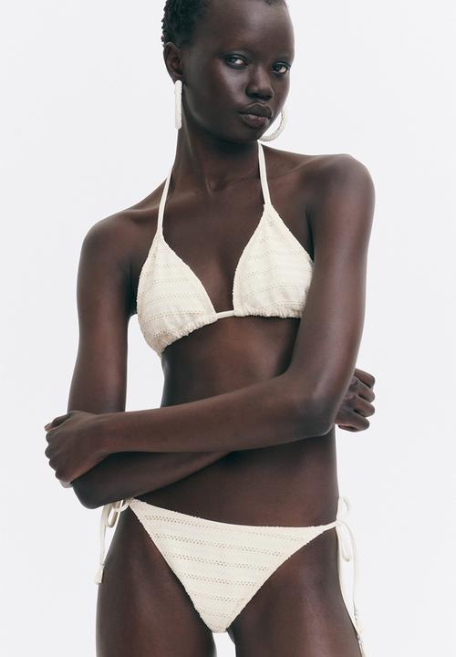 H&M - Tie tanga bikini bottoms - cream