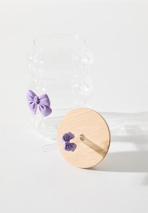 Pop Candy - Tumbler with decorative bow - clear/purple