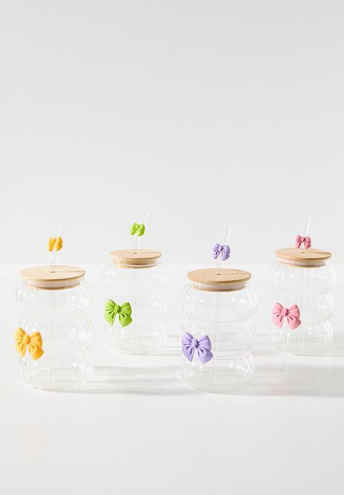 Pop Candy - Tumbler with decorative bow - clear/purple