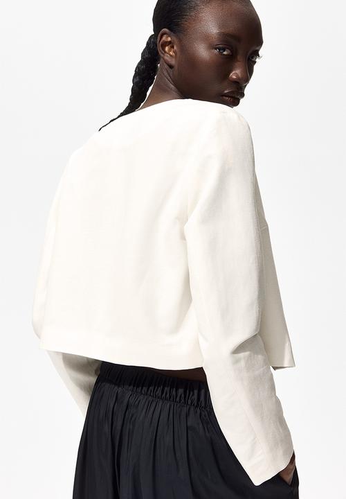 H&M - Scalloped-edge jacket - cream