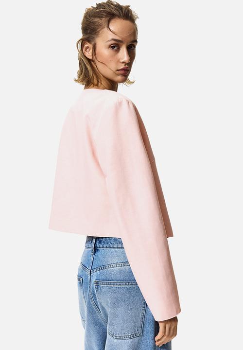 H&M - Scalloped-edge jacket - light pink